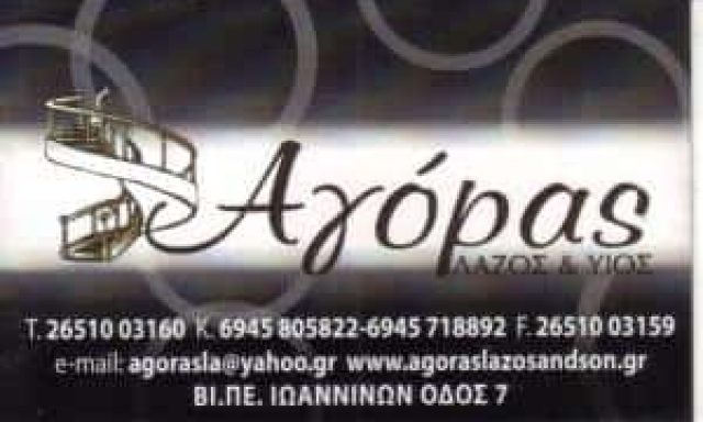 ΑΓΟΡΑΣ ΑΛΕΞΑΝΔΡΟΣ – ΞΥΛΟΥΡΓΙΚΕΣ ΕΡΓΑΣΙΕΣ – ΙΩΑΝΝΙΝΑ