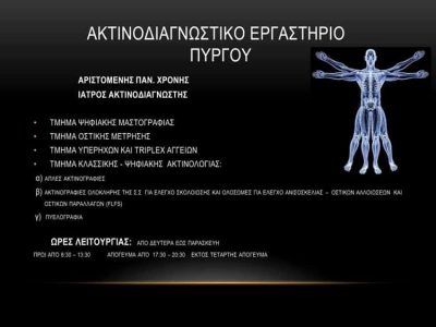 ΧΡΟΝΗΣ ΑΡΙΣΤΟΜΕΝΗΣ – ΑΚΤΙΝΟΛΟΓΟΣ ΑΚΤΙΝΟΘΕΡΑΠΕΥΤΗΣ ΡΑΔΙΟΛΟΓΟΣ – ΠΥΡΓΟΣ ΗΛΕΙΑΣ